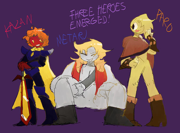 Kazan, Metaru, Paro - Sketch Commission