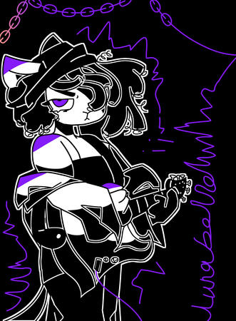 Lunabelle - B&amp;W Render (Halfbody)