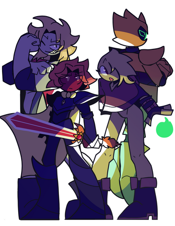 Kazan, Metaru, Paro, and Sir Antares - Cel Shading Render